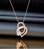 Else Silver Kördüğüm Gibi Sevgi Gümüş Kolye (Rose)