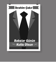 BK Gift Kişiye Özel Babalar Günü Temalı Afiş Poster  50x70 Cm 25648