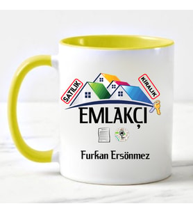Emlakçı Kupa Bardağı Sarı