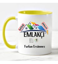 Emlakçı Kupa Bardağı Sarı