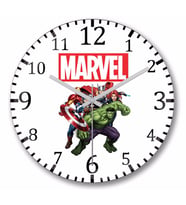 Marvel   Duvar   Saati Bombeli Gercek Cam