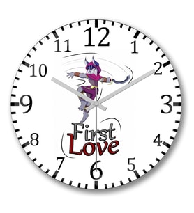 First Love Asuri Duvar Saati Bombeli Gercek Cam