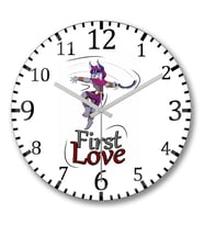 First Love Asuri Duvar Saati Bombeli Gercek Cam