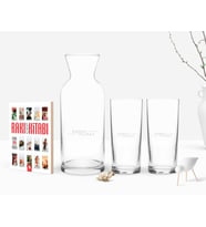 BK Gift Kişiye Özel İsimli İkili Rakı Bardağı Karaf ve Cep Kitabı Hediye Seti-1