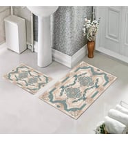 Banyo Halısı Ikili Klozet Takımı Kaymaz Tabanlı (60 xm x 100 cm + 40 cm x 60 cm) 