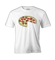 Baba - Pizza Beyaz Erkek Tshirt