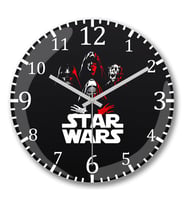 Star Wars  Duvar Saati Bombeli Gercek Cam