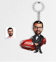 BK Gift Kişiye Özel Bay Patron Karikatür Anahtarlık  1