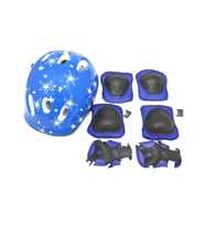 Mavi renk paten Scooter için kask Dizlik Koruma Seti (Standart)