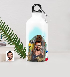 BK Gift Kişiye Özel Bay Viking Karikatürlü Metal Suluk 500 Ml
