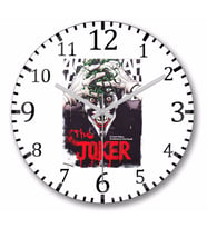The Joker  Duvar Saati Bombeli Gercek Cam