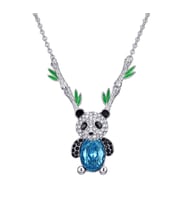 Monemel Swarovski Taşlı Özel Tasarım Panda Kolye (Altın Kaplama) Sevgililer Günü Hediyesi