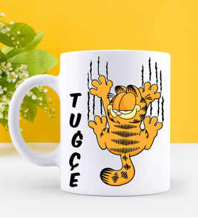 BK Gift Kişiye Özel Garfield Tasarımlı Beyaz Kupa Bardak - 11