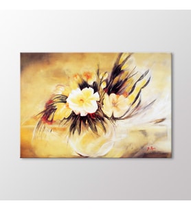 Arty Tablo Soyut Çiçekler Tablo (Karışık)