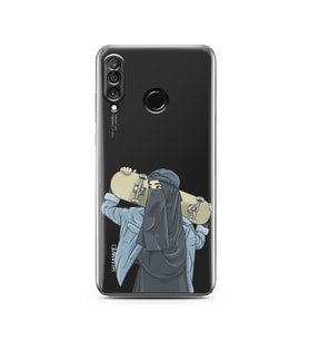 Kaykay Kız Tasarım Süper Şeffaf Silikon Telefon Kılıfı Huawei P30 Lite