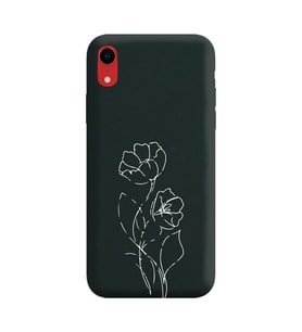 Iphone XR Çizgi Tasarımlı Siyah Lansman Telefon Kılıfı