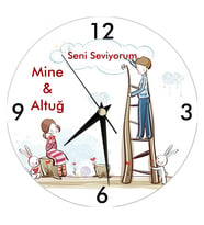 Kişiye Özel Seni Seviyorum Duvar Saati