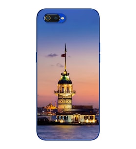 Kız Kulesi Tasarımlı Süper Şeffaf Silikon Telefon Kılıfı Oppo Realmi C2