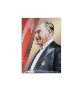 Atatürk Posteri Deri Tablo 50x70cm