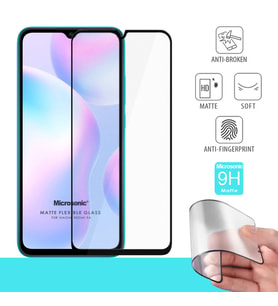 Microsonic Xiaomi Redmi 9A Seramik Matte Flexible Ekran Koruyucu Siyah