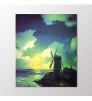Arty Tablo Deniz Kenarında Yel Değirmeni, 1837 Tablo (Karışık)