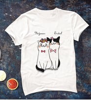 Kişiye Özel Aşık Kedi Tişörtü