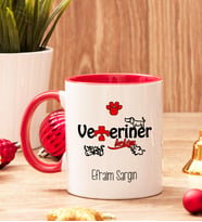 Veteriner Hekimine Hediye İçi Ve Kulpu Renkli Kupa Bardak