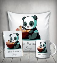 Kişiye Özel Obur Pandam Yastık & Kupa & Defter