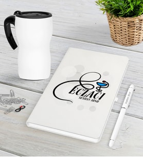 BK Gift Kişiye Özel Eczacı Beyaz Defter Kalem Termos Mug Seti-7 (Model 1)