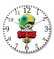 Brawl Stars Leon    Duvar Saati Bombeli Gercek Cam