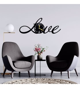 Love Dekoratif Ahşap Duvar Saati