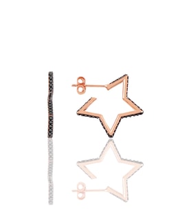 Söğütlü Silver Gümüş star küpe