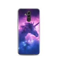 Unicorn Tasarımlı Süper Şeffaf Silikon Telefon Kılıfı Huawei Mate 20 Lite