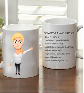 Kişiye Özel Efsanevi Anne Sözleri Kupa Bardak