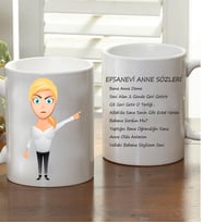 Kişiye Özel Efsanevi Anne Sözleri Kupa Bardak