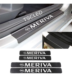 Opel Meriva Karbon Kapı Eşiği Koruma Sticker (4 Adet)