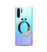 Papatya Harf Tasarım Süper Şeffaf Silikon Telefon Kılıfı Huawei P30 Pro  Ö-Harfi
