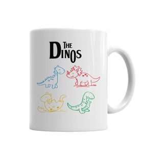 The Dinos White Dinozorlar Kupa Bardak Porselen