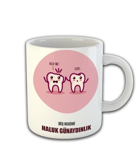 Kişiye Özel Diş Hekimi Temalı Kupa Bardak 81467