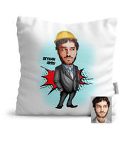 BK Gift Kişiye Özel Mühendis Karikatür  Yastık  1
