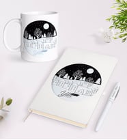 BK Gift Kişiye Özel Yılbaşı Mutlu Yıllar Beyaz Defter Kalem ve Kupa Seti-24 (Model 1)