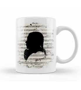 Wolfgang Amadeus Mozart  Piyano  Müzik  Notaları Kupa Bardak