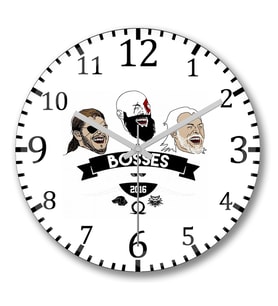 The Bosses Duvar Saati Bombeli Gercek Cam