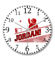 Jordan3 Duvar Saati Bombeli Gercek Cam