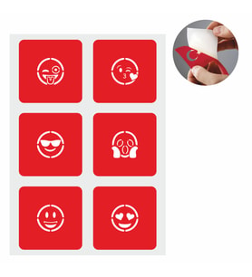 Sevimli Emojiler Şablon Seti Tattoo Dövme SPREYSİZ