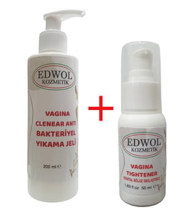 Edwol Genital Bölge Anti Bakteriyel Temizleyici Yıkama Jeli ve Genital Bölge Sıkılaştırıcı Bakım Jeli 2li set   200 ml