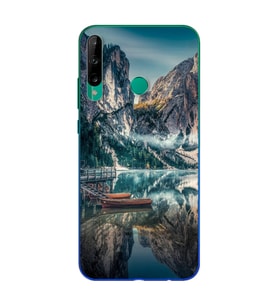 Göl Manzara Tasarımlı Süper Şeffaf Silikon Telefon Kılıfı Huawei P40 Lite E