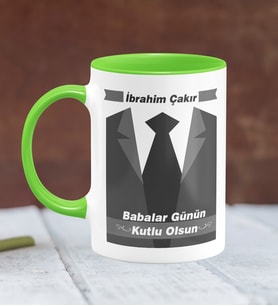 BK Gift Kişiye Özel Babalar Günü Temalı Yeşil Kupa Bardak 25393y
