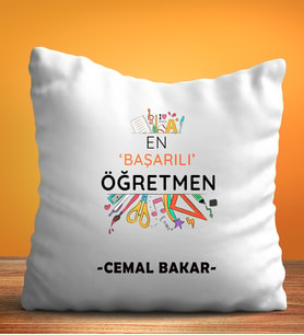 En Başarılı Öğretmen Tasarım Yastık