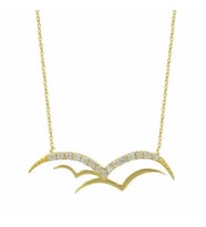 Martılar Kolye 2,04 Gram 14 Ayar Altın (Sarı)